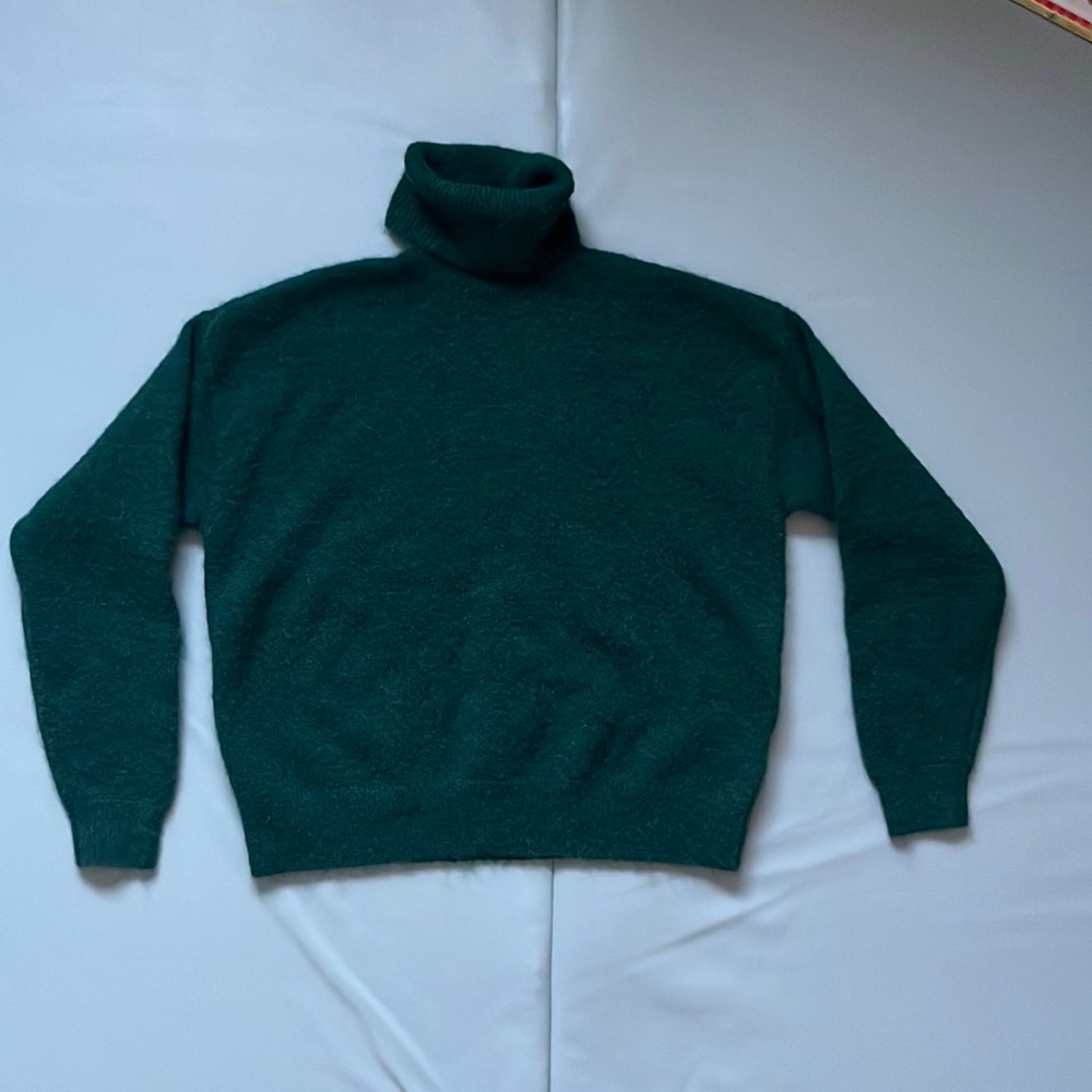 On 34th Green fuzzy turtleneck sweater